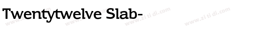 Twentytwelve Slab字体转换